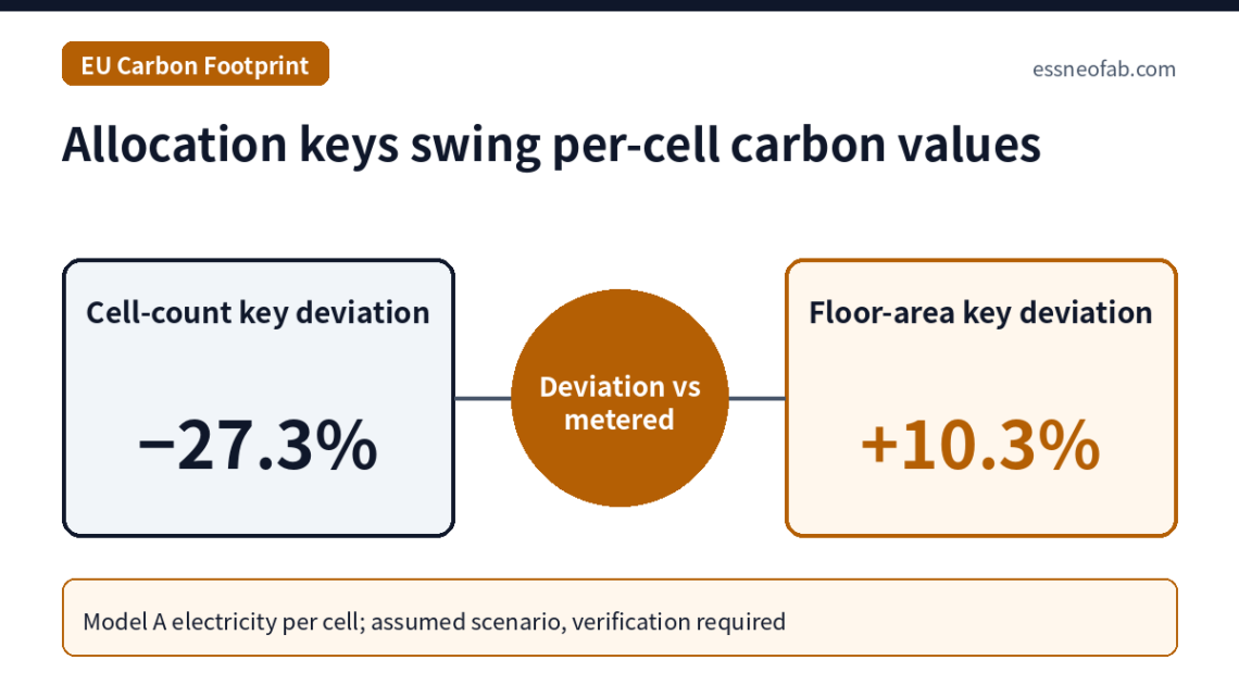 Allocation keys swing per-cell carbon values