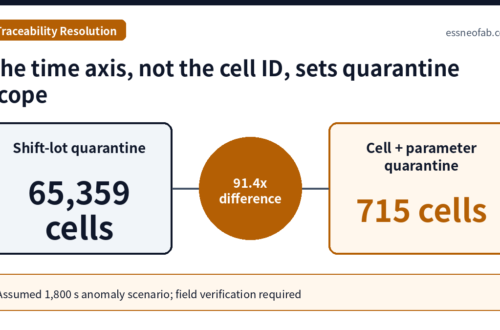 The time axis, not the cell ID, sets quarantine scope