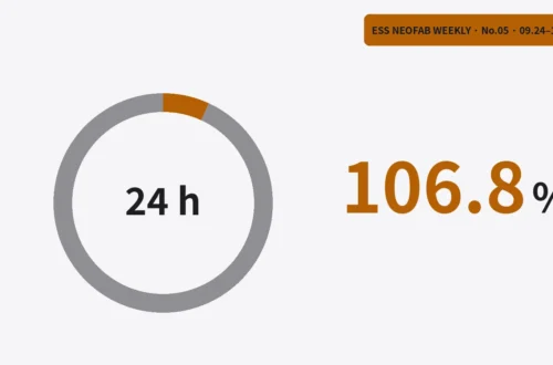 Ring graph showing two ESS cycles a day taking 106.8 % of a day